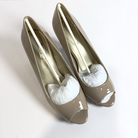 Bandolino Shoes - BANDOLINO Rainaa Women’s 9W Beige Nude Peep Toe Stiletto Slip On Dress Pumps